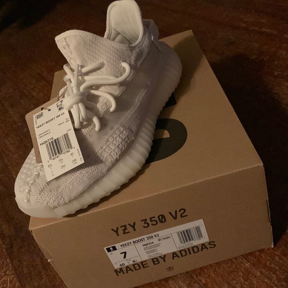 Yeezy boost 350 V2 US size 7 in color bone. Never worn. New with tags attached